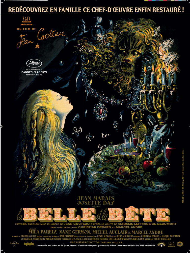 Jean Cocteau La Belle Et La Bete La Belle et la bête Jean Cocteau- Affiche – New kids on the Geek